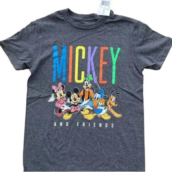 Disney Mickey Mouse & Friends Team Up Boys' Short Sleeve Graphic T-Shirt Gray M - Picture 2 of 6